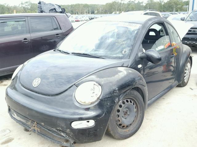 3VWBK21C11M438433 - 2001 VOLKSWAGEN NEW BEETLE BLACK photo 2