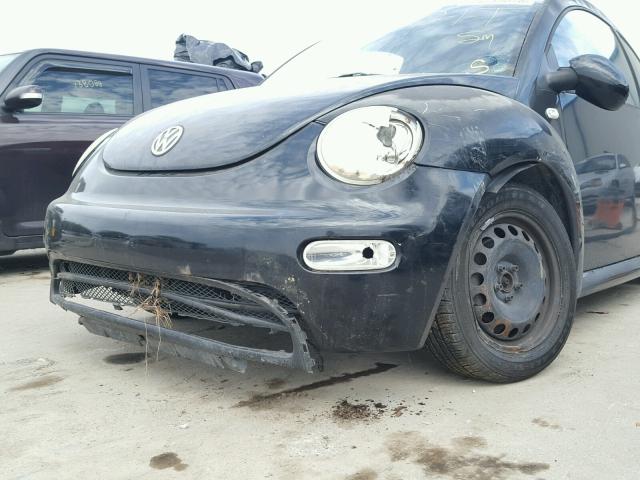 3VWBK21C11M438433 - 2001 VOLKSWAGEN NEW BEETLE BLACK photo 9