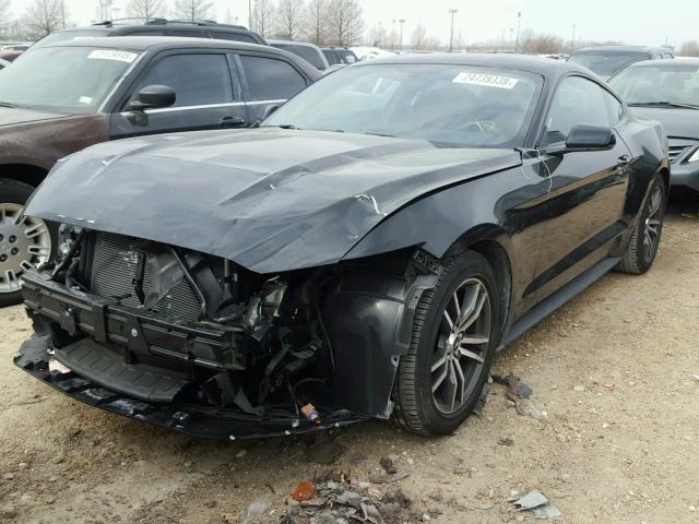 1FA6P8TH0G5252629 - 2016 FORD MUSTANG BLACK photo 2