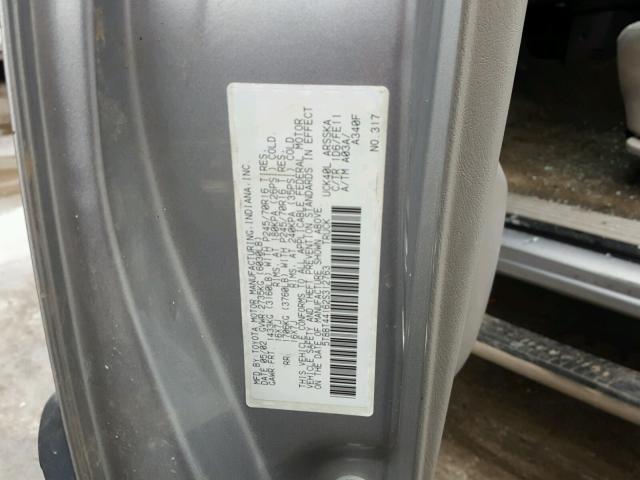 5TBBT44162S312763 - 2002 TOYOTA TUNDRA ACC SILVER photo 10