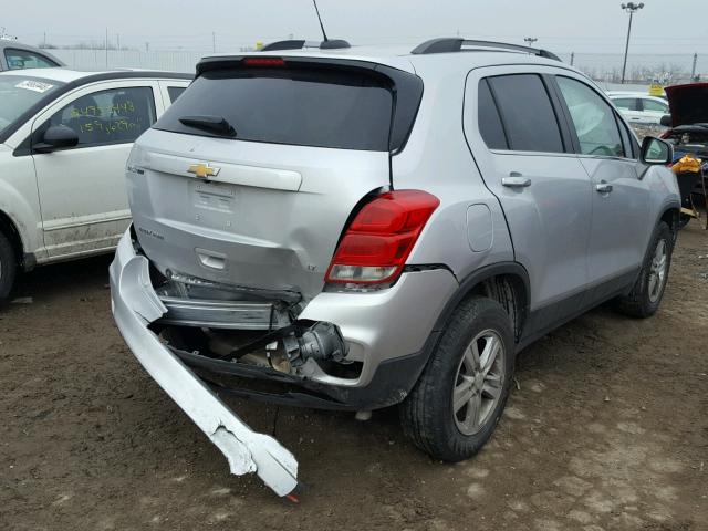 3GNCJPSB3HL208459 - 2017 CHEVROLET TRAX 1LT SILVER photo 4