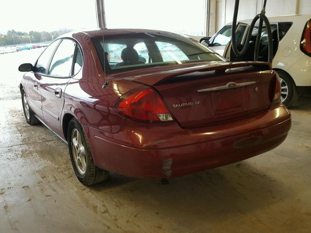 1FAFP53263G149210 - 2003 FORD TAURUS SE MAROON photo 3