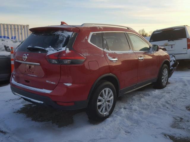 5N1AT2MV7HC789704 - 2017 NISSAN ROGUE SV RED photo 4