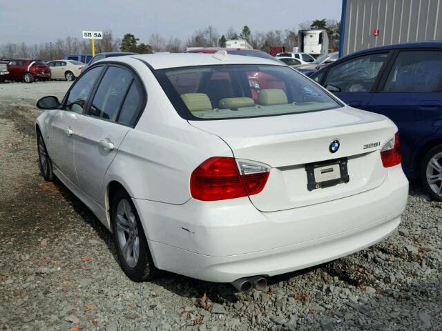 WBAVA37568NL19064 - 2008 BMW 328 I WHITE photo 3