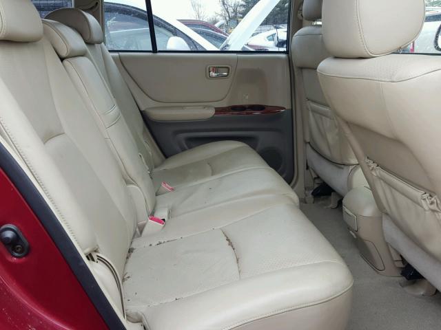 JTEDP21A840003178 - 2004 TOYOTA HIGHLANDER RED photo 6