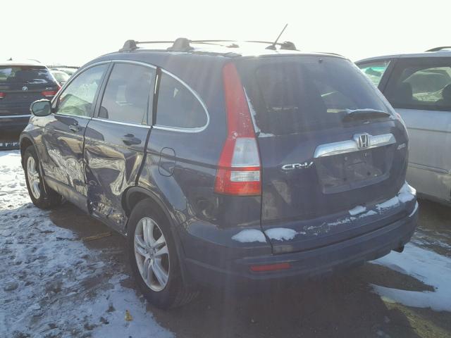 5J6RE4H58BL046414 - 2011 HONDA CR-V EX BLUE photo 3