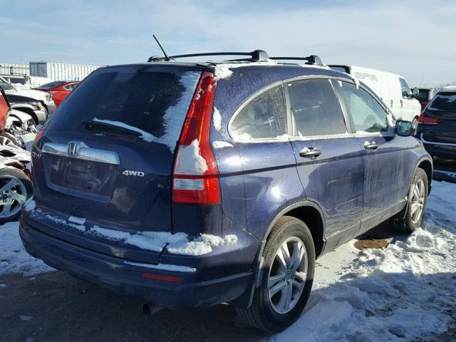 5J6RE4H58BL046414 - 2011 HONDA CR-V EX BLUE photo 4