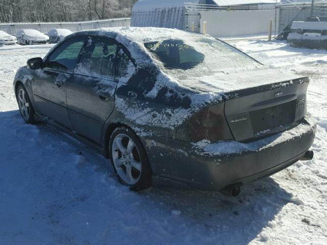 4S3BL676676213250 - 2007 SUBARU LEGACY GT BLACK photo 3