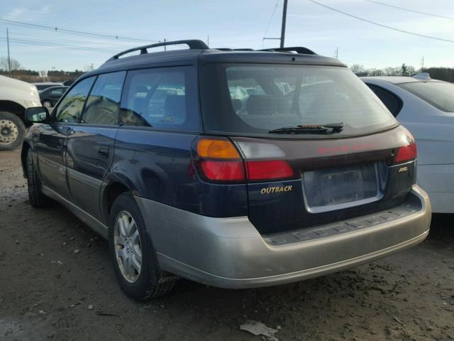 4S3BH675536658470 - 2003 SUBARU LEGACY OUT BLUE photo 3