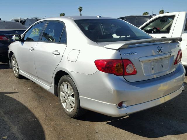 2T1BU4EE6AC434441 - 2010 TOYOTA COROLLA BA SILVER photo 3