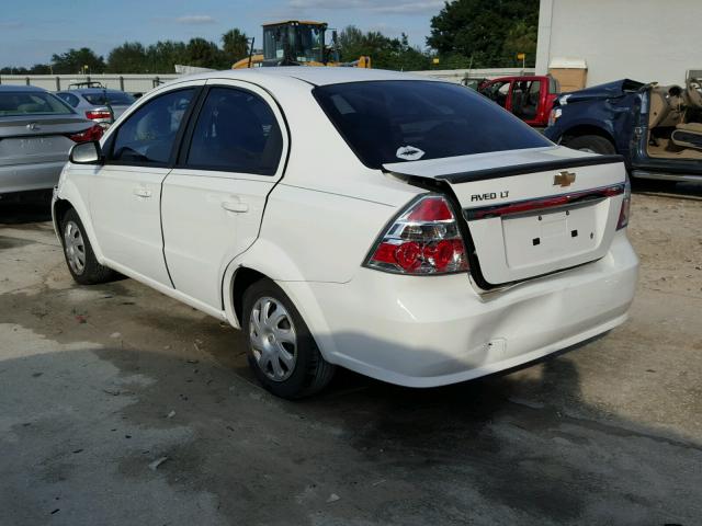 KL1TD5DE8BB191587 - 2011 CHEVROLET AVEO LS WHITE photo 3