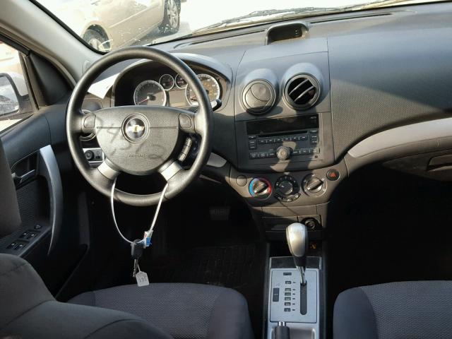 KL1TD5DE8BB191587 - 2011 CHEVROLET AVEO LS WHITE photo 9