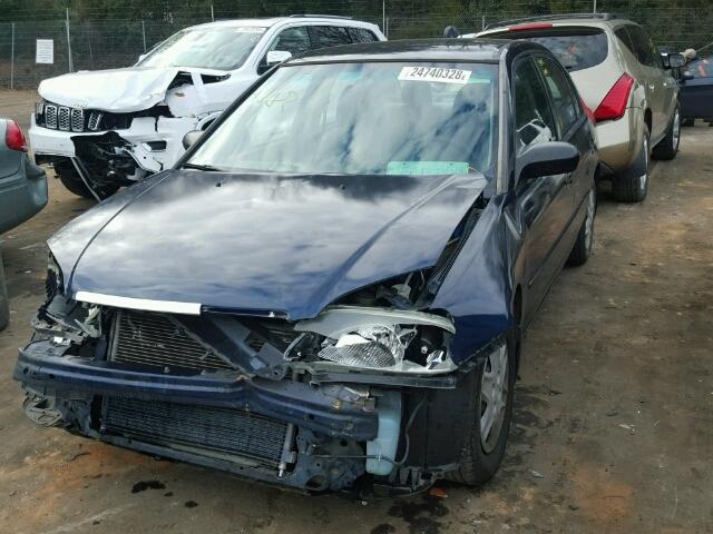 2HGES16543H594652 - 2003 HONDA CIVIC LX BLUE photo 2