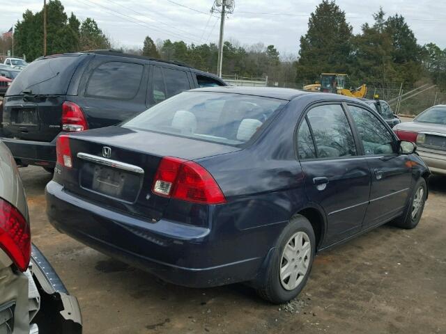 2HGES16543H594652 - 2003 HONDA CIVIC LX BLUE photo 4