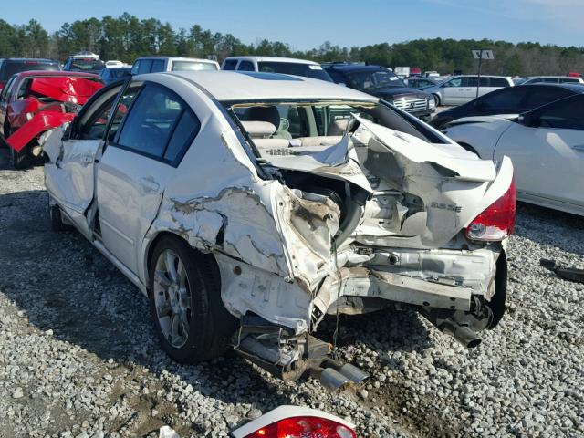 1N4BA41E18C821812 - 2008 NISSAN MAXIMA SE WHITE photo 3