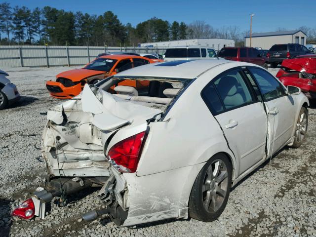 1N4BA41E18C821812 - 2008 NISSAN MAXIMA SE WHITE photo 4