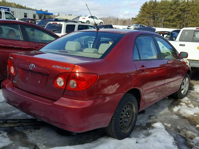 2T1BR32E66C559382 - 2006 TOYOTA COROLLA CE RED photo 4