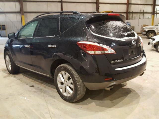 JN8AZ1MW0BW157319 - 2011 NISSAN MURANO S BLACK photo 3