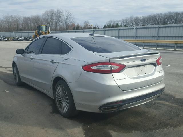 3FA6P0K93DR143327 - 2013 FORD FUSION TIT SILVER photo 3