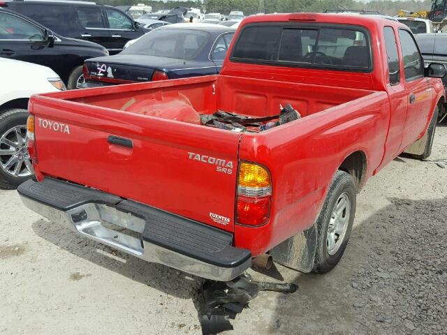 5TEVL52N04Z410628 - 2004 TOYOTA TACOMA XTR RED photo 4