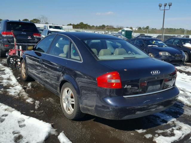 WAUED64B01N071676 - 2001 AUDI A6 2.7T QU BLUE photo 3