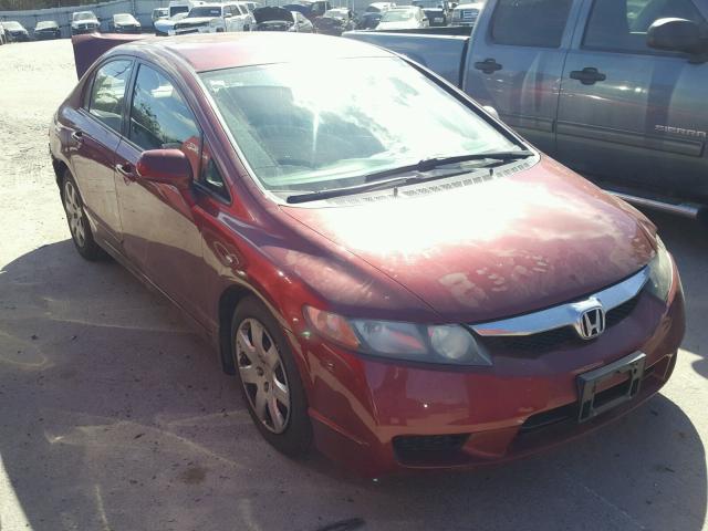 2HGFA1F55AH534125 - 2010 HONDA CIVIC LX RED photo 1