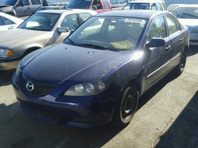 JM1BK12F951274518 - 2005 MAZDA 3 I PURPLE photo 2