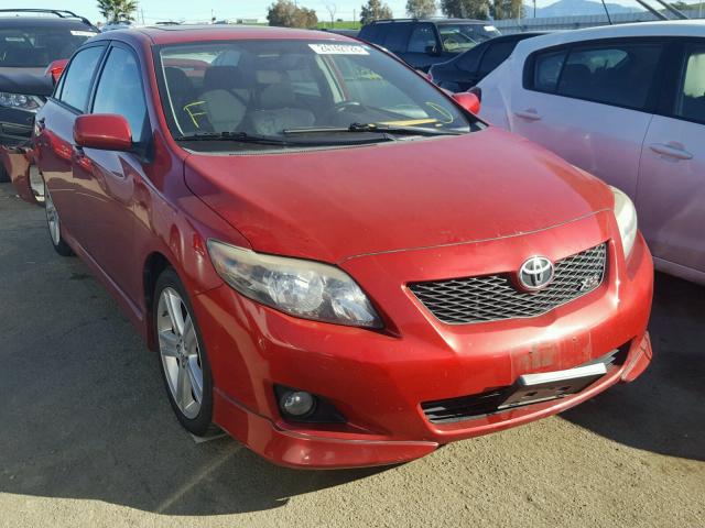 1NXBE40E99Z039703 - 2009 TOYOTA COROLLA XR RED photo 1