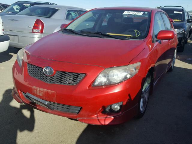 1NXBE40E99Z039703 - 2009 TOYOTA COROLLA XR RED photo 2