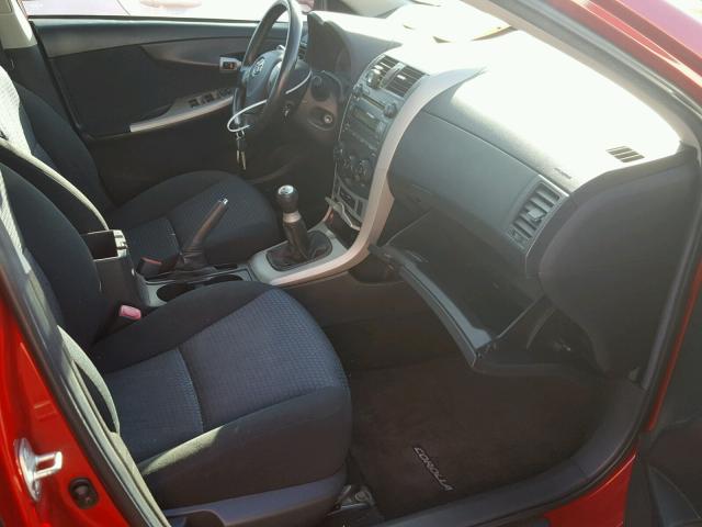 1NXBE40E99Z039703 - 2009 TOYOTA COROLLA XR RED photo 5