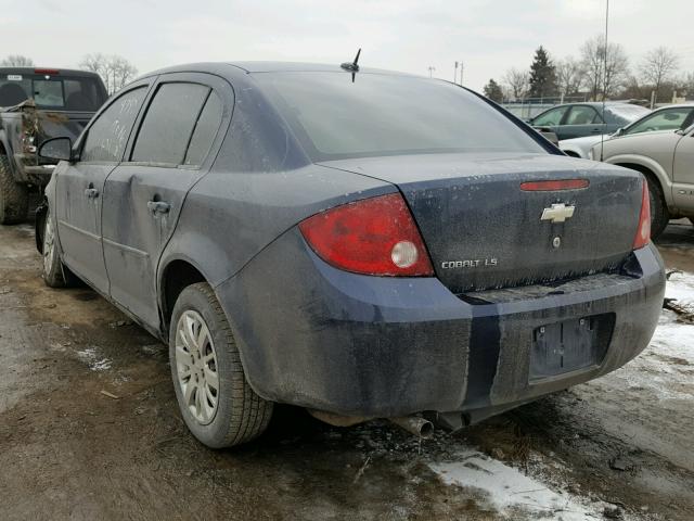 1G1AS58H297153840 - 2009 CHEVROLET COBALT LS BLUE photo 3