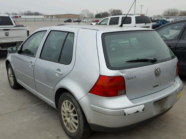 9BWGP61J634078631 - 2003 VOLKSWAGEN GOLF GLS T SILVER photo 3