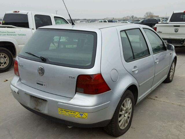 9BWGP61J634078631 - 2003 VOLKSWAGEN GOLF GLS T SILVER photo 4