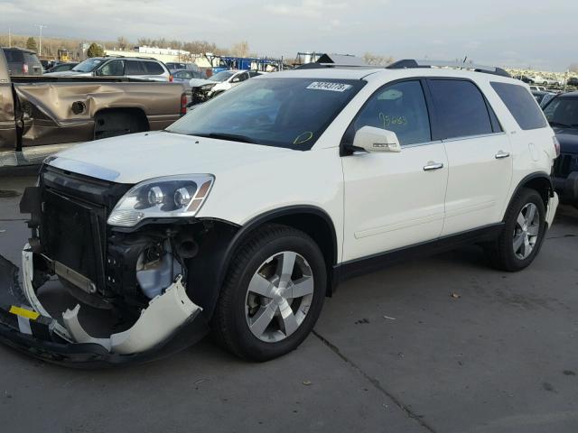 1GKKVRED4BJ307957 - 2011 GMC ACADIA SLT WHITE photo 2