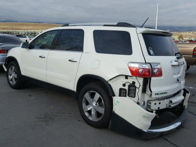 1GKKVRED4BJ307957 - 2011 GMC ACADIA SLT WHITE photo 3