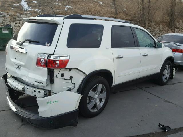 1GKKVRED4BJ307957 - 2011 GMC ACADIA SLT WHITE photo 4