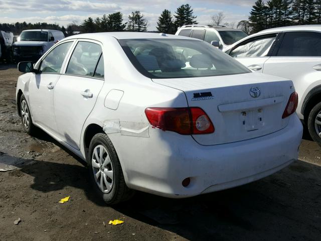 2T1BU40E29C092621 - 2009 TOYOTA COROLLA BA WHITE photo 3