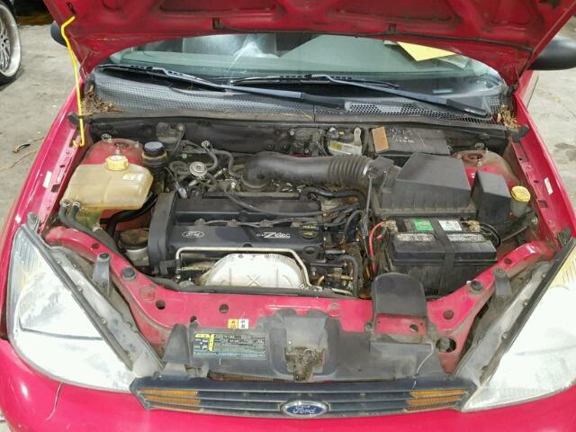 3FAFP31302R166463 - 2002 FORD FOCUS ZX3 RED photo 7