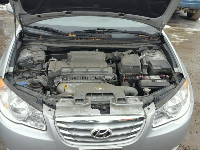 KMHDU4AD1AU889167 - 2010 HYUNDAI ELANTRA BL SILVER photo 7