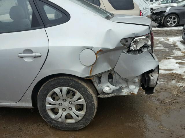 KMHDU4AD1AU889167 - 2010 HYUNDAI ELANTRA BL SILVER photo 9