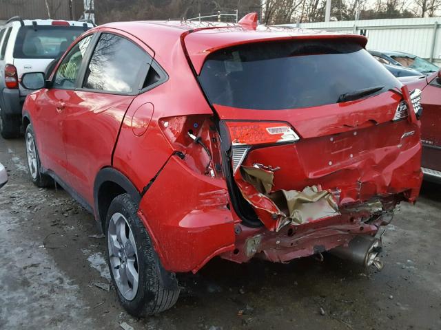 3CZRU6H57HM706058 - 2017 HONDA HR-V EX RED photo 3