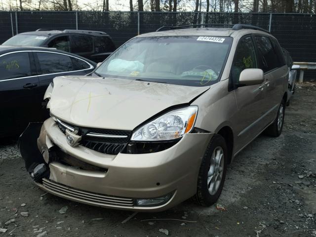 5TDBA22C75S050469 - 2005 TOYOTA SIENNA XLE GOLD photo 2