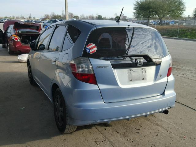 JHMGE88279S042542 - 2009 HONDA FIT BLUE photo 3