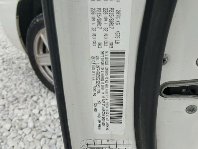 1J4FF47B59D232553 - 2009 JEEP COMPASS SP თეთრი ფოტო 10