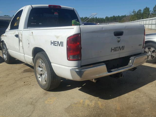 1D7HA16DX5J605912 - 2005 DODGE RAM 1500 S WHITE photo 3