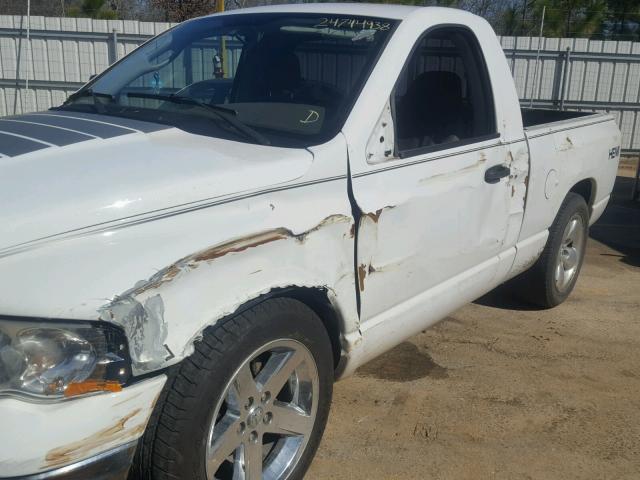 1D7HA16DX5J605912 - 2005 DODGE RAM 1500 S WHITE photo 9