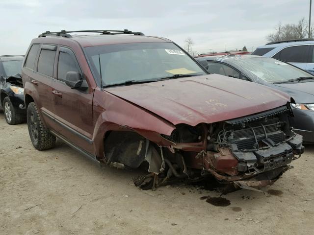 1J8HR48M28C164537 - 2008 JEEP GRAND CHER BURGUNDY photo 1