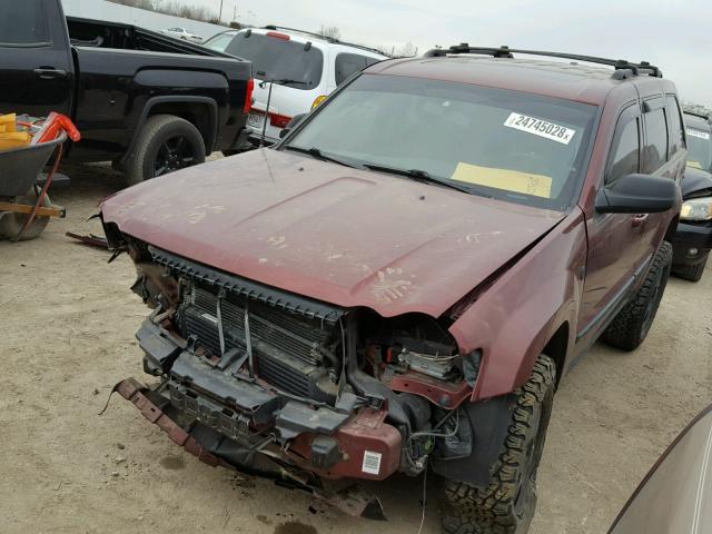 1J8HR48M28C164537 - 2008 JEEP GRAND CHER BURGUNDY photo 2