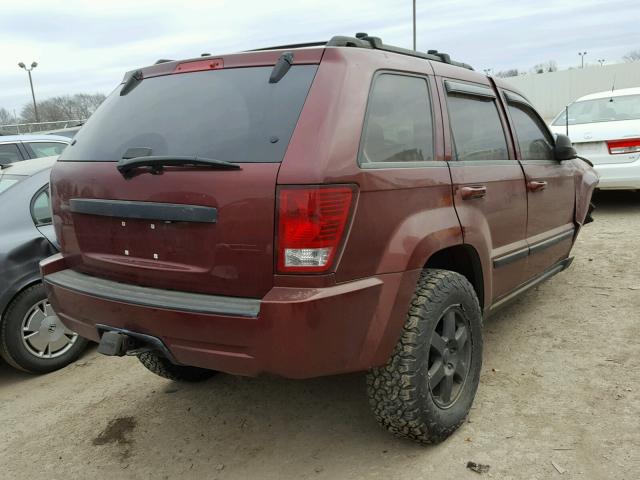 1J8HR48M28C164537 - 2008 JEEP GRAND CHER BURGUNDY photo 4