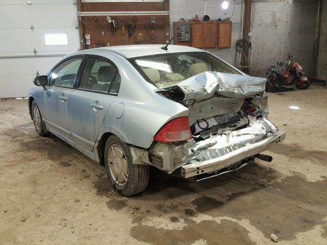 JHMFA36296S005999 - 2006 HONDA CIVIC HYBR SILVER photo 3